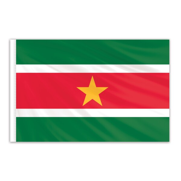 Global Flags Unlimited Suriname Indoor Nylon Flag 2'x3' 203003